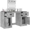 vidaXL Schminktisch mit LED-Leuchten Betongrau 130x50x132,5 cm 3185347 Bild 5