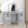 vidaXL Schminktisch mit LED-Leuchten Betongrau 130x50x132,5 cm 3185347 Bild 3