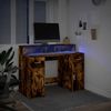 vidaXL LED-Schreibtisch Räuchereiche 120x55x91 cm Holzwerkstoff 3309415 Bild 4