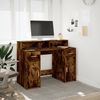 vidaXL LED-Schreibtisch Räuchereiche 120x55x91 cm Holzwerkstoff 3309415 Bild 3