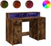 vidaXL LED-Schreibtisch Räuchereiche 120x55x91 cm Holzwerkstoff 3309415 Bild 2