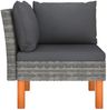 vidaXL Ecksofa Poly Rattan und Eukalyptus Massivholz 315754 Bild 2