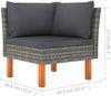 vidaXL Ecksofa Poly Rattan und Eukalyptus Massivholz 315754 Bild 5