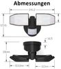 Northpoint LED Wandstrahler Bewegungsmelder 2 Fluter-Köpfe Schwenkbar Batterie 400L Bild 4