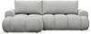 Selsey 'Ombo Mini' Ecksofa mit Schlaffunktion, Bettkasten und Plüsch-Bezug, Hellgrau, links Bild 5