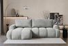 Selsey 'Ombo Mini' Ecksofa mit Schlaffunktion, Bettkasten und Plüsch-Bezug, Hellgrau, links Bild 2