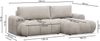 Selsey 'Ombo Mini' Ecksofa mit Schlaffunktion, Bettkasten und Plüsch-Bezug, Hellgrau, links Bild 5