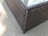 Fimous Rattan Gartentisch Rechteckiger Couchtisch Lounge Gartenmöbe Outdoor für Balkon;Garten;Terrassee Dunkelbraun Bild 4