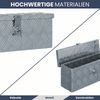 Aluminiumbox mit Deckel - Abschließbar | Alubox Deichselbox Alu Anhängerbox Werkzeugkiste Metall Transportbox Metallkiste, 48,5x14x20cm Silber Bild 4