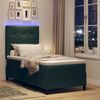 vidaXL LED Boxspringbett mit Kopfteil Dunkelgrün 90 x 190 cm Samt 3343283 Bild 5