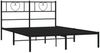 vidaXL Bettgestell mit Kopfteil Metall Schwarz 120x200 cm 355461 Bild 4