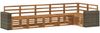 vidaXL Ecksofa Set 6 pcs Natur Massivholz Akazie 3384425 Bild 2