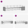 vidaXL Ecksofa Set 6 pcs Natur Massivholz Akazie 3384425 Bild 5