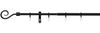 ondeco Gardinenstange Teleskopgarnitur Hook, Ø 16 mm, 1-läufig, ausziehbar, Bohren, verschraubt, Metall Bild 1