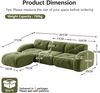 3-Sitzer Modulsofa H 76 x T 281 x B 171 cm aus Chenille in Grün, rahmenloses Couch-System Bild 5