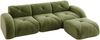 3-Sitzer Modulsofa H 76 x T 281 x B 171 cm aus Chenille in Grün, rahmenloses Couch-System Bild 4