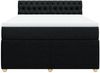 vidaXL Boxspringbett mit Matratze Schwarz 160x200 cm Stoff 3287516 Bild 4