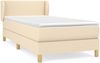 vidaXL Boxspringbett mit Matratze Creme 90x190 cm Stoff 3126610 Bild 2