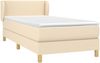 vidaXL Boxspringbett mit Matratze Creme 90x190 cm Stoff 3126610 Bild 3