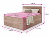 Boxspringbett Mollo XL mit 2 Bettkästen und Topper, mit Taschenfederkern- und Bonellfederkernmatratze, Doppelbett, Polsterbett aus Cordstoff mit Stauraum (Grau (Tilia 86), 180 x 200 cm) Bild 4