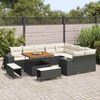 vidaXL Garten-Sofa-Set mit Kissen mit Kissen 12 pcs Schwarz und Creme 3363985 Bild 3