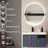 ZMH Beleuchteter Badezimmerspiegel – rund, 60 cm, LED, Wandmontage, Touch-Schalter, beschlagfrei, IP44, einstellbar 3000 K – 6500 K Bild 4