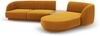 Micadoni Modulares Sofa Miley mit Recamiere 3-Sitzer Rechts Samtstoff Bluvel Gelb Bild 3