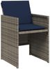 vidaXL 13-teiliges Garten-Ess-Set mit Kissen, grau, Polyrattan 3277756 Bild 5