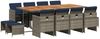 vidaXL 13-teiliges Garten-Ess-Set mit Kissen, grau, Polyrattan 3277756 Bild 2