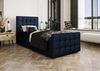 B&B Home 'Coria V' Boxspringbett mit Bettkasten, Samt , Dunkelblau, 100x200 cm Bild 2