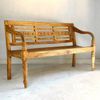 Massive Teakholz Sitzbank CHRISTOS 150cm natur Outdoor Gartenbank Holzbank Bild 2