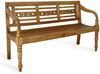 Massive Teakholz Sitzbank CHRISTOS 150cm natur Outdoor Gartenbank Holzbank Bild 4