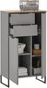 DENVER Badezimmer Kommode in Grau / Evoke Eiche Optik FSC-zertifiziert - Badezimmerschrank Bad Schrank mit viel Stauraum - 60 x 106 x 32 cm (B/H/T) Bild 4