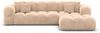 Samtstoff Ecksofa Monteverde L Form - Samtstoff - beige - Rechts Bild 3