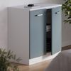 Küchenschrank für Dachschrägen R-Line Blau-Grau 80 cm ohne Schräge mit 2 Türen Vicco Bild 4