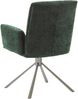 DELANE 4-Fuß Stuhl - 2er Set - Olive / Leder / Edelstahl gebürstet Bild 3