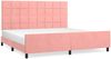 vidaXL Bettgestell mit Kopfteil Rosa 200x200 cm Samt, Härtegrad: H2 [3125780] Bild 2