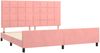 vidaXL Bettgestell mit Kopfteil Rosa 200x200 cm Samt, Härtegrad: H2 [3125780] Bild 4