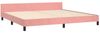 vidaXL Bettgestell mit Kopfteil Rosa 200x200 cm Samt, Härtegrad: H2 [3125780] Bild 5