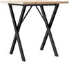 vidaXL Esstisch X-Gestell 70x70x75,5cm Massivholz Kiefer und Stahl 3282759 Bild 2
