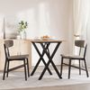 vidaXL Esstisch X-Gestell 70x70x75,5cm Massivholz Kiefer und Stahl 3282759 Bild 3