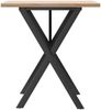 vidaXL Esstisch X-Gestell 70x70x75,5cm Massivholz Kiefer und Stahl 3282759 Bild 5