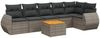 vidaXL 7-tlg. Garten-Sofagarnitur mit Kissen Grau Poly Rattan 3225017 Bild 2