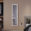 SONNI Ganzkörperspiegel Wandspiegel mit LED,1500 x 400mm, Standspiegel, mit Touch, Beleuchtung in 3 Farben, 2 Montagemöglichkeiten, Modern Bild 5