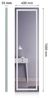 SONNI Ganzkörperspiegel Wandspiegel mit LED,1500 x 400mm, Standspiegel, mit Touch, Beleuchtung in 3 Farben, 2 Montagemöglichkeiten, Modern Bild 4