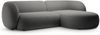 Micadoni Ecksofa Kate 3-Sitzer Rechts Samt Dunkelgrau Bild 2