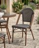 Gartenstuhl 4er Set RIFREDDO Polyrattan Grau Bild 3