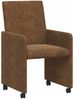 vidaXL Esszimmerstühle mit Rollen 2 pcs Braun 57 x 66 x 94 cm 42017825 Bild 2