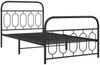 vidaXL Bettgestell mit Kopf- und Fußteil Metall Schwarz 107x203 cm 377131 Bild 3