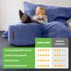 Green Bean® Sitzsack + Pouf im Set - XXL Riesensitzsack mit passendem Sitzhocker | Bean Bag mit EPS Füllung - Dunkelblau Bild 5
